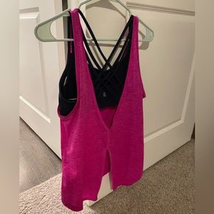 Athleta workout top with built in bra size small